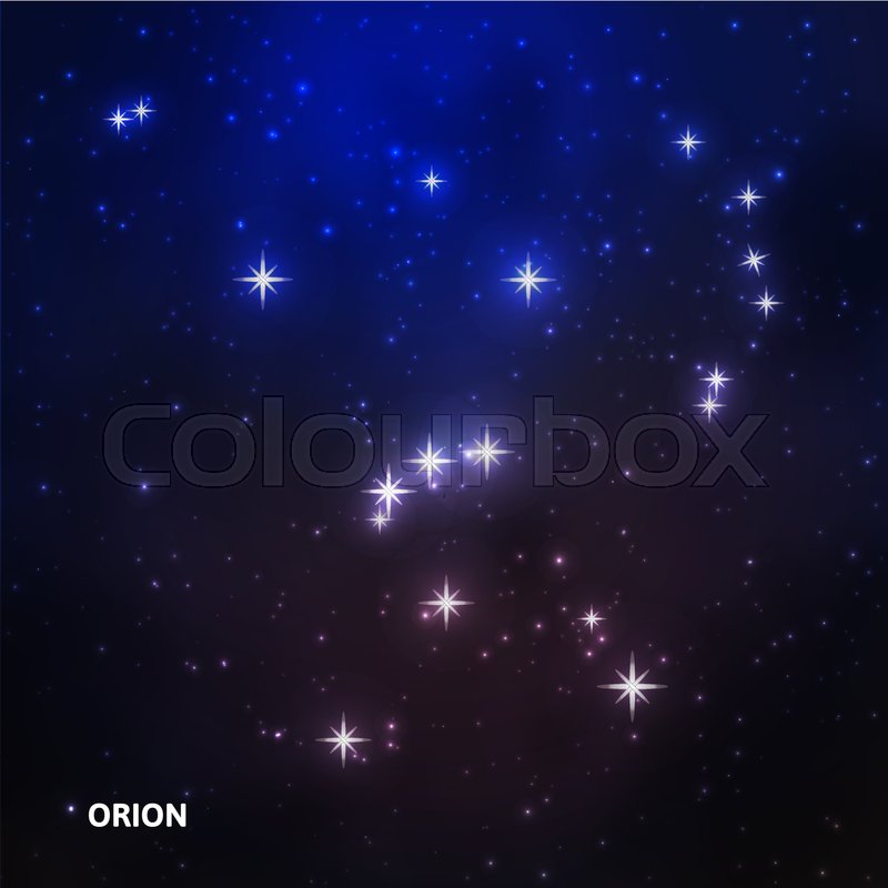 800x800 Orion Constellation In The Night Starry Sky. Vector Illustration