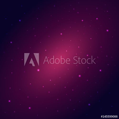 500x500 Space Background With Stras. Starry Sky. Vector Illustration