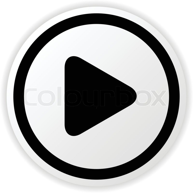 800x800 Vector Illustration Of A Simple Rounded Circle Play Button For