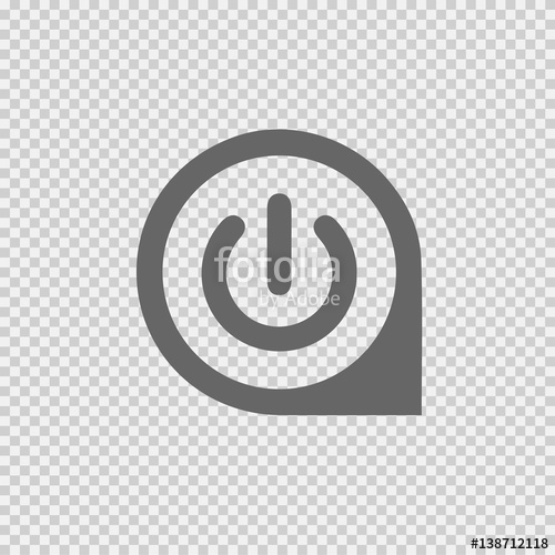500x500 Power Button Vector. Start Vector Icon. Vector Eps 10 On
