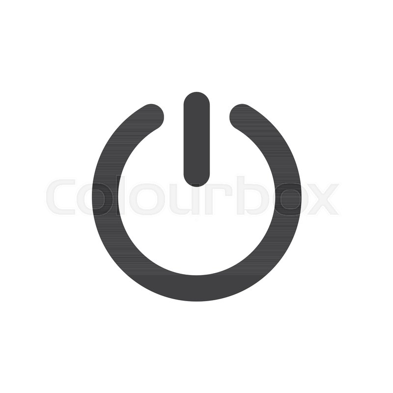 800x800 Start Power Button Icon Vector, Filled Flat Sign, Solid Pictogram