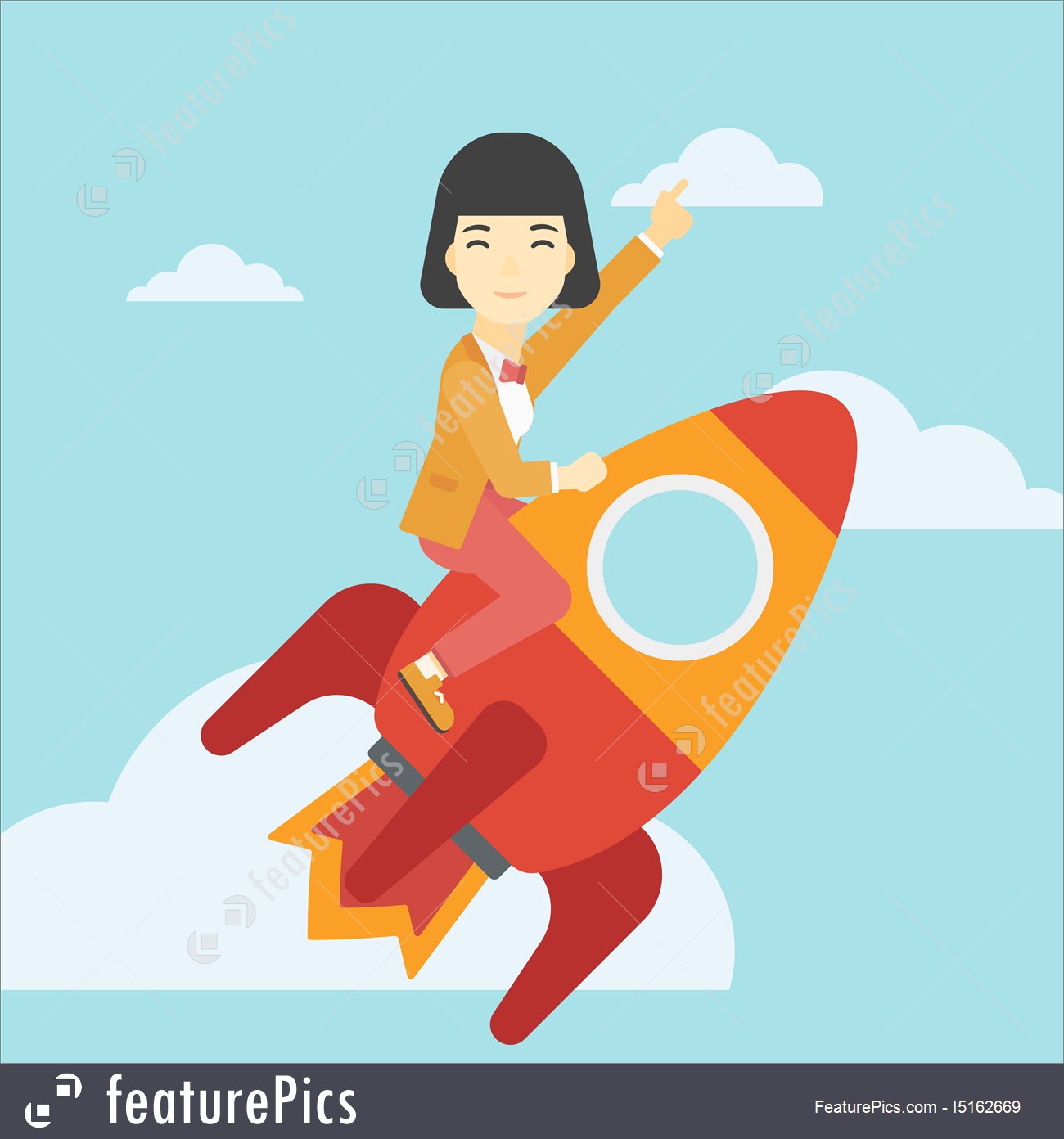 1300x1392 Business Start Up Vector Illustration. I5162669