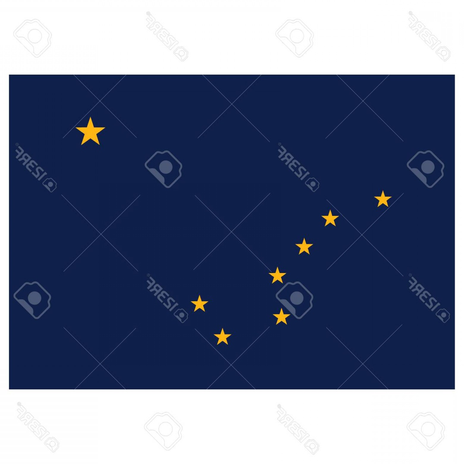 1560x1560 Photostock Vector Rectangle Alaska State Flag Vector Icon Isolated