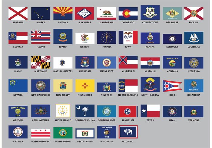 700x490 Us State Flag Vectors