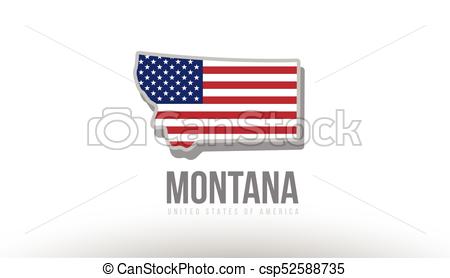 450x278 Vector Illustration Of Montana County State With United States