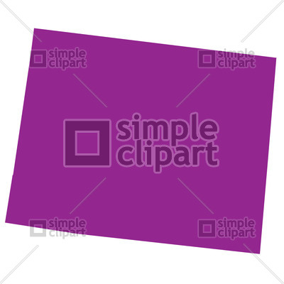 400x400 Wyoming State Map Vector Image