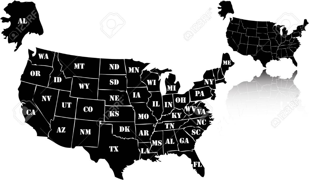 1300x760 Free Vector Us Map Usa Map Vector Free Us Maps Usa State Maps