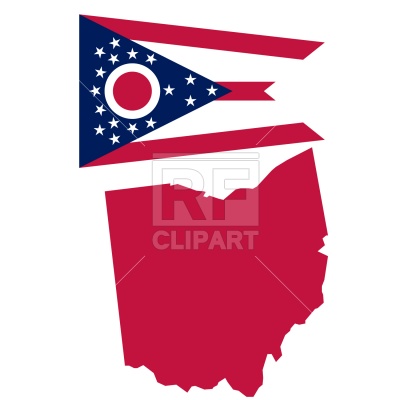 400x400 Map And Flag Of Ohio State Vector Image Vector Artwork Of Signs