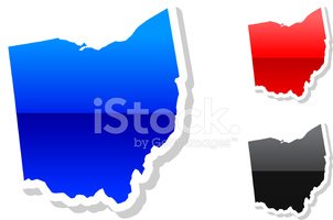 302x200 Ohio State Button Royalty Free Vector Art In 3 Colors Stock