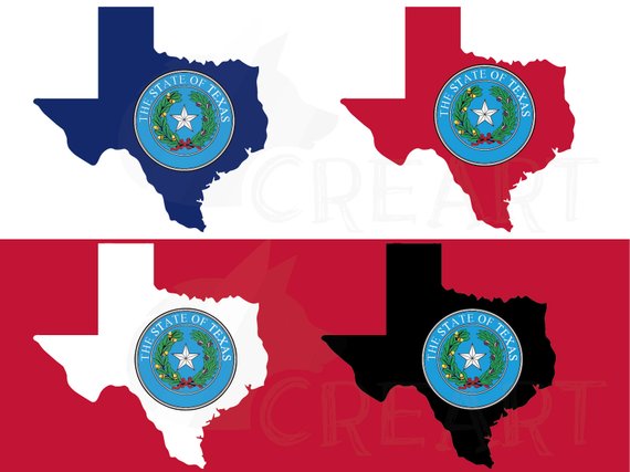 570x427 Texas State Seal And Map Flag Clip Art Collection. Ai Eps Etsy