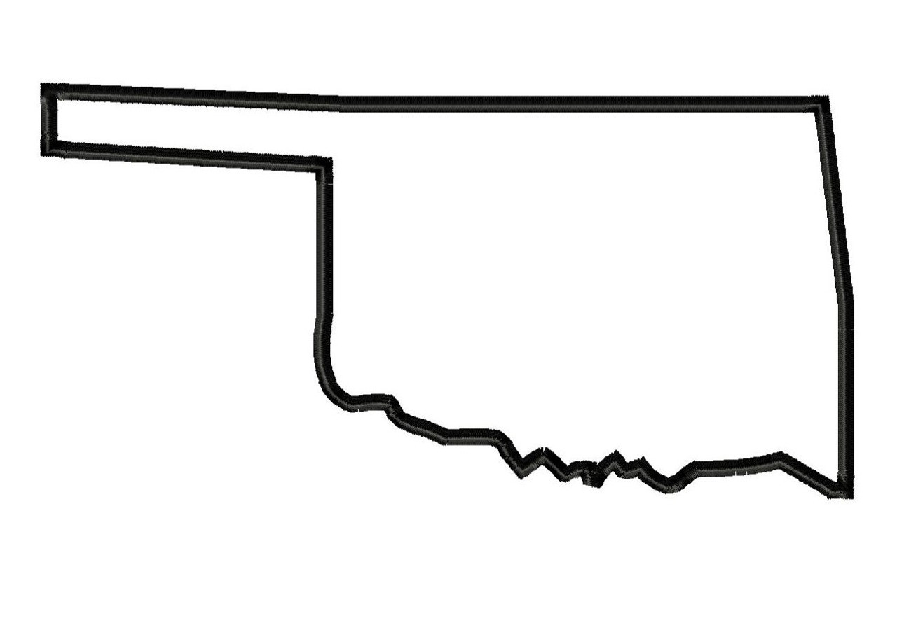 1280x883 Map Of Cities Picture Oklahoma State Outline Vector 6