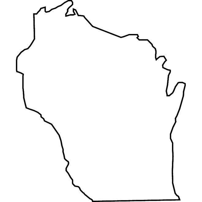 660x660 Outline Vector Map Of Illinois