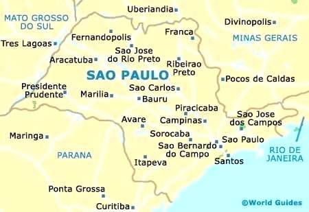 450x309 Map Of Cities State Vector Brazil And States