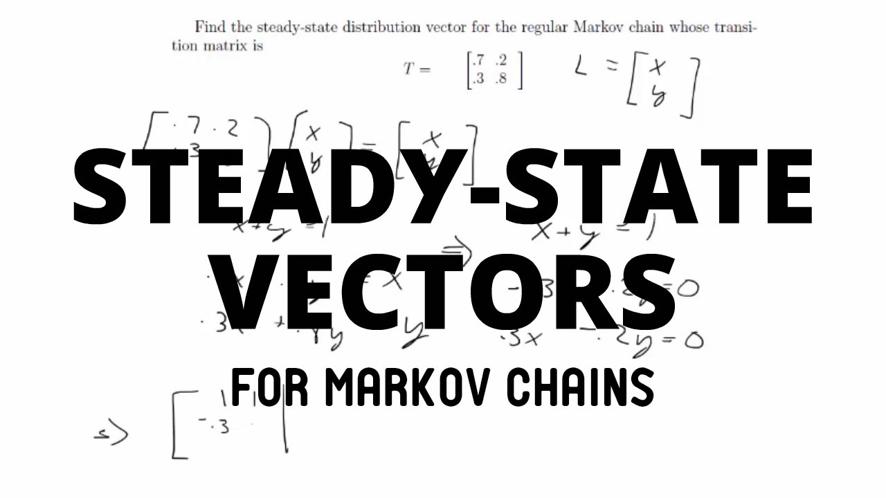 1280x720 Steady State Vectors For Markov Chains Discrete Mathematics