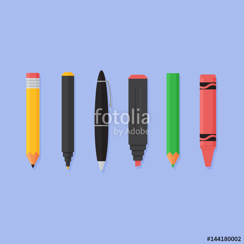 500x500 Office Stationary Vector Illustration Stock Image And Royalty