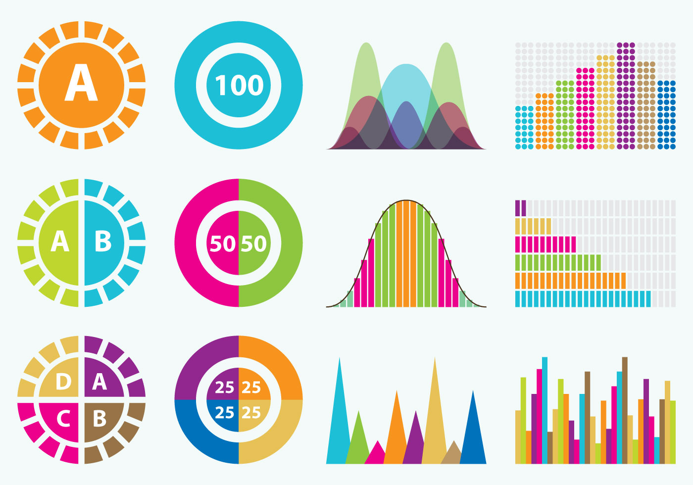 1400x980 Colorful Statistics Icons