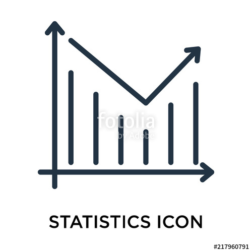 500x500 Statistics Icon Vector Isolated On White Background, Statistics