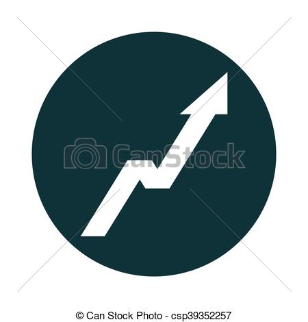 450x470 Arrow Up Statistics Icon Vector Illustration Design.