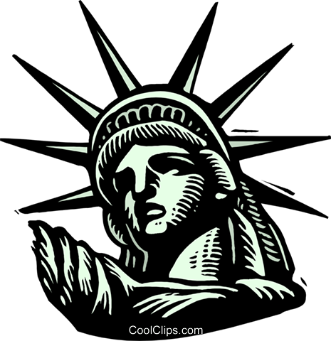 465x480 Statue Of Liberty Royalty Free Vector Clip Art Illustration