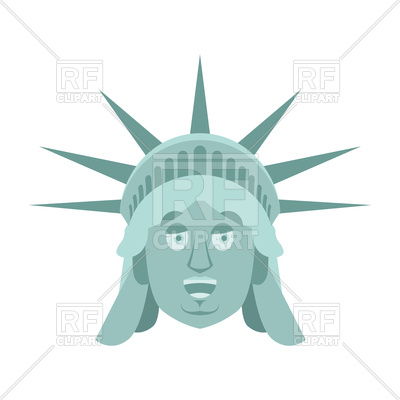 400x400 Statue Of Liberty Head On White Background Vector Image Vector