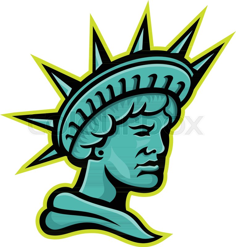 764x800 Mascot Icon Illustration Of Head Of Libertas Or Lady Liberty, The