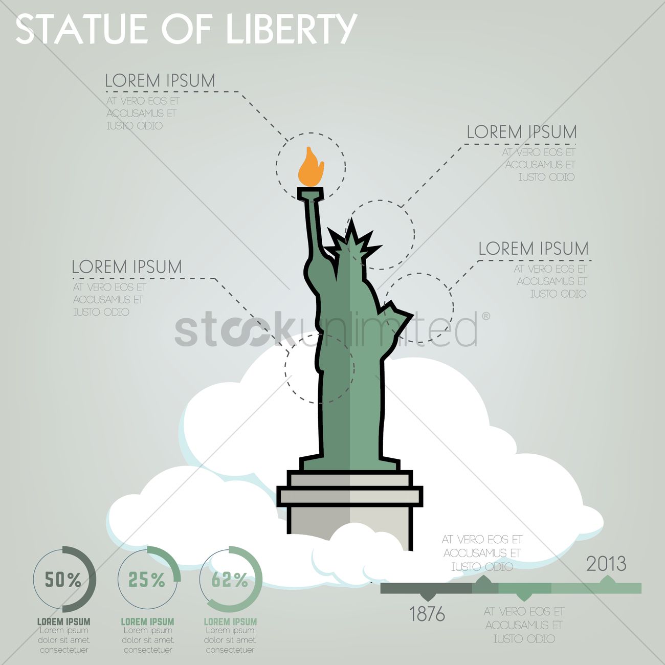 1300x1300 Statue Of Liberty Vector Image