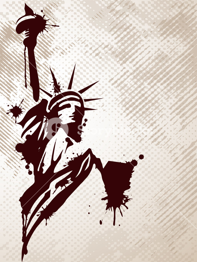 750x1000 Statue Of Liberty. Vector Illistration. Royalty Free Stock Image