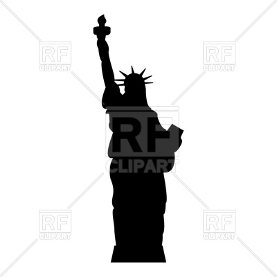 400x400 Silhouette Of Statue Of Liberty Vector Image Vector Artwork Of