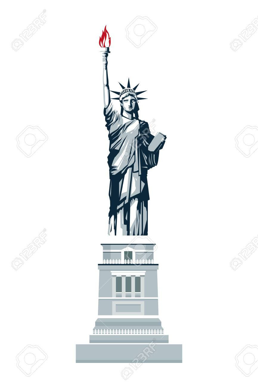 866x1300 Statue Of Liberty Royalty Free Vector Image Vectorstock
