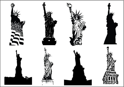 502x352 Statue Of Liberty Silhouette Clipart