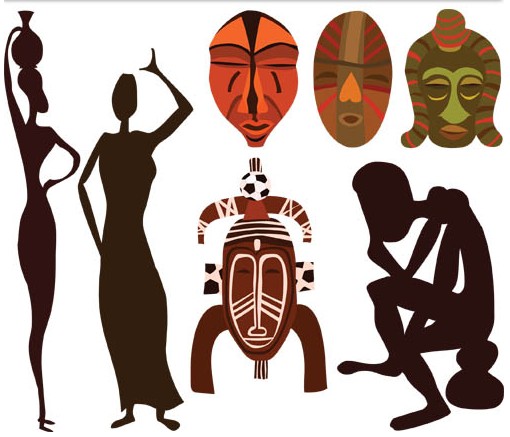 510x437 African Masks And Statues Vector Ai Format Free Vector Download