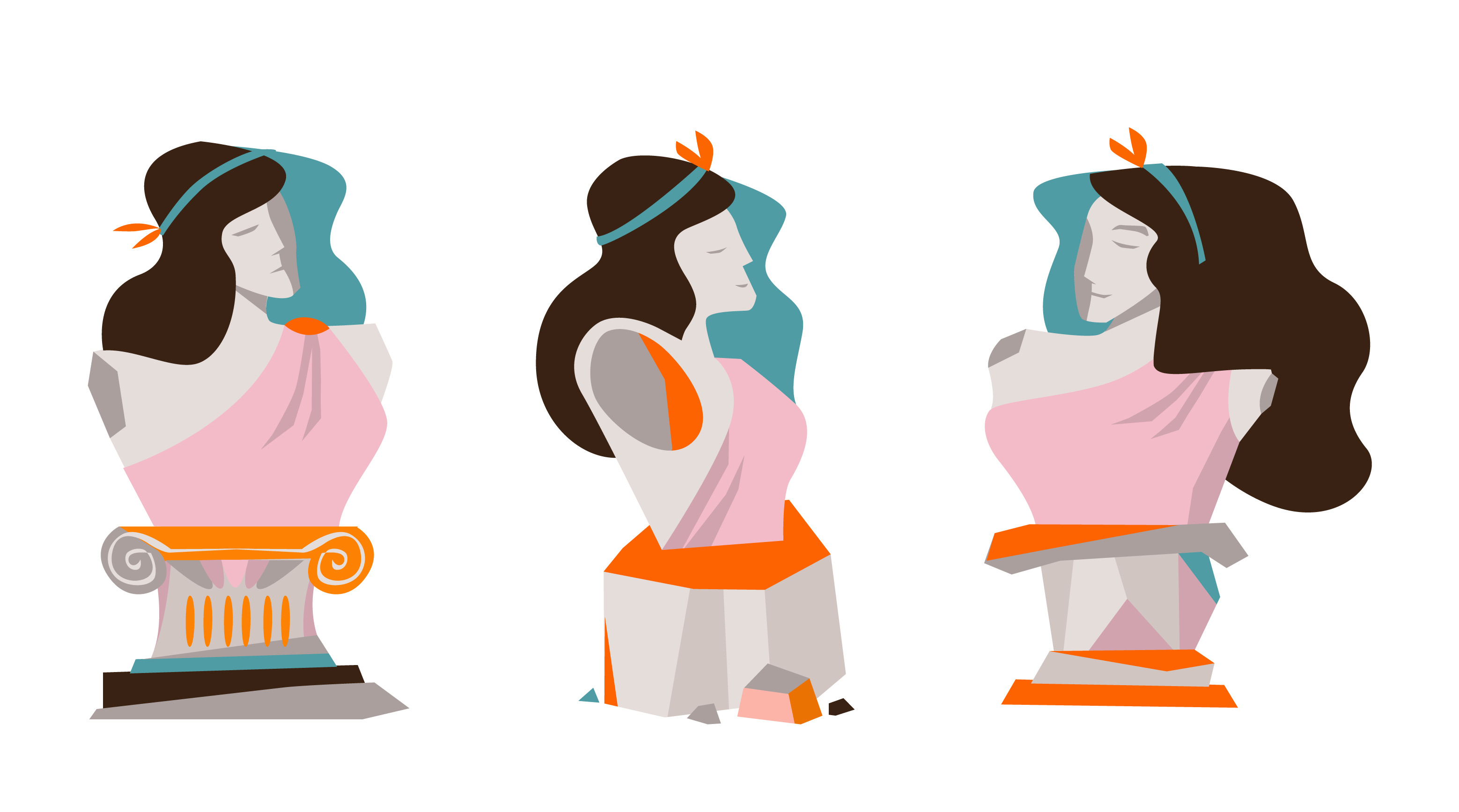 3116x1735 Stone Statues Free Vector Art