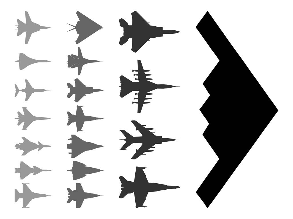 1024x765 Military Aircraft Silhouettes Vector Art Amp Graphics