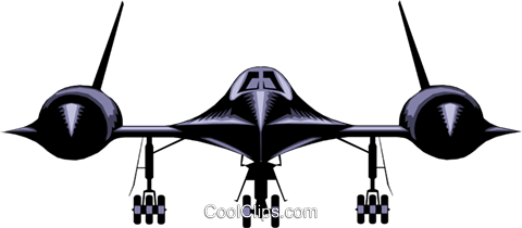 480x210 Stealth Bomber Royalty Free Vector Clip Art Illustration Mili0056