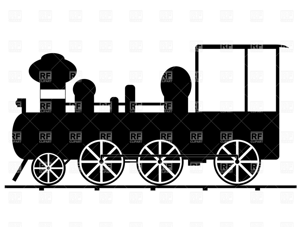 1200x900 Old Steam Locomotive Profile Vector Image Vector Artwork Of
