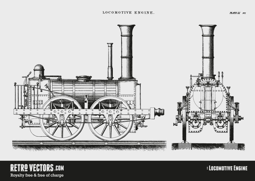 841x596 Free Steam Train Vector Vintage Vectors Royalty Free Free Of