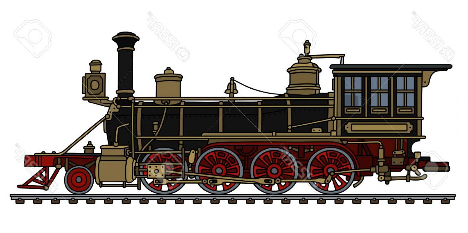 1560x778 Photostock Vector Vintage Black American Wild West Steam