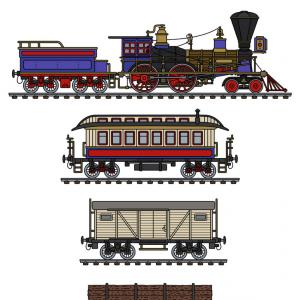 300x300 The Vintage American Steam Train Vector Orangiausa
