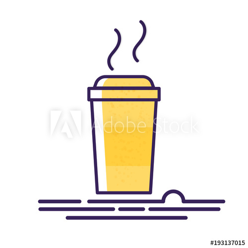 500x500 Cartoon Paper Cup With Steam Vector Illustration. Hot Drink. Tea