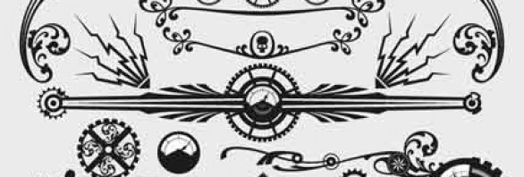 586x198 Steampunk Free Retro Vectors