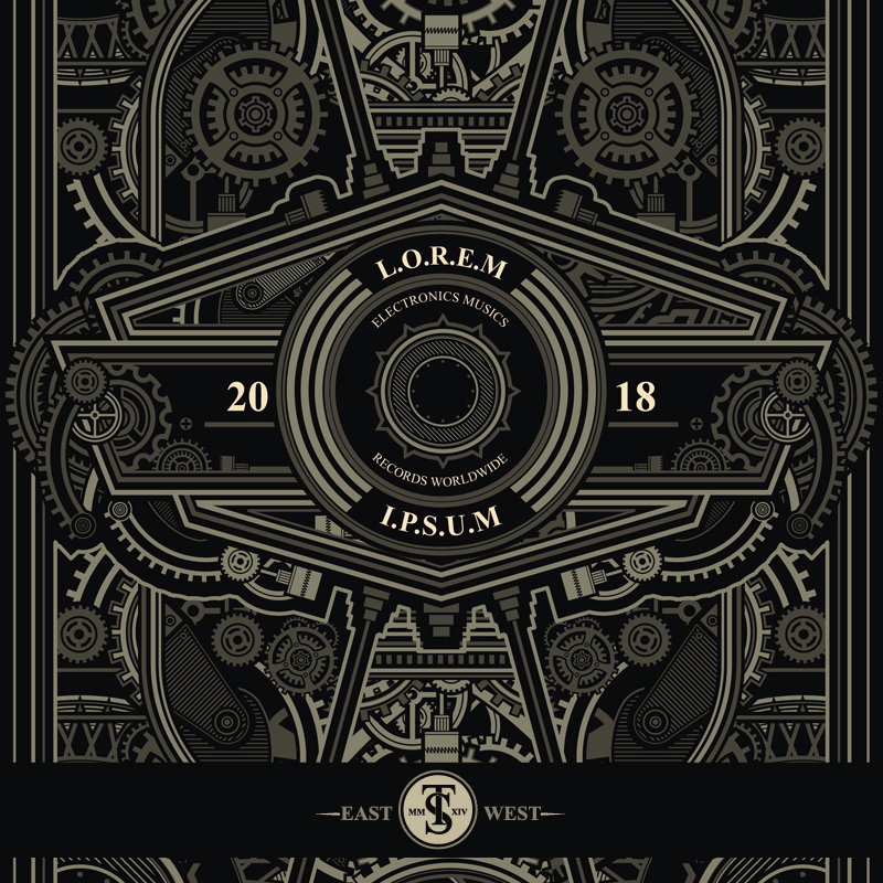 800x800 Steampunk Poster Template Vector Art Tshirt Factory