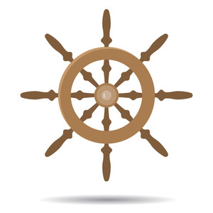300x300 Ship Steering Wheel Royalty Free Vectors