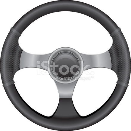 440x440 Car Steering Wheel Vector Illustration Stock Vector