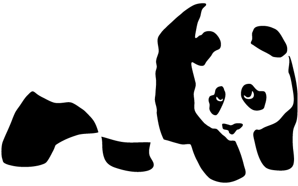 600x375 Free Vector Panda Bear Stencil Psd Files, Vectors Amp Graphics