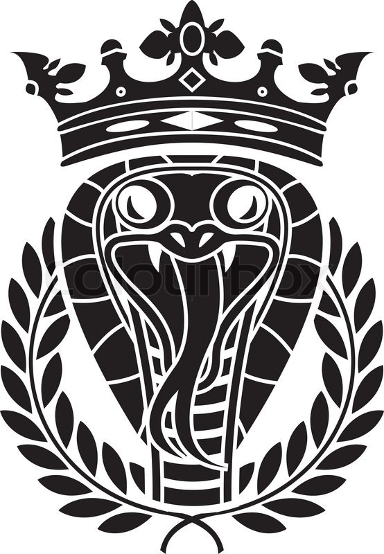 554x800 King Of Snakes. Stencil. Vector Illustration Stock Vector