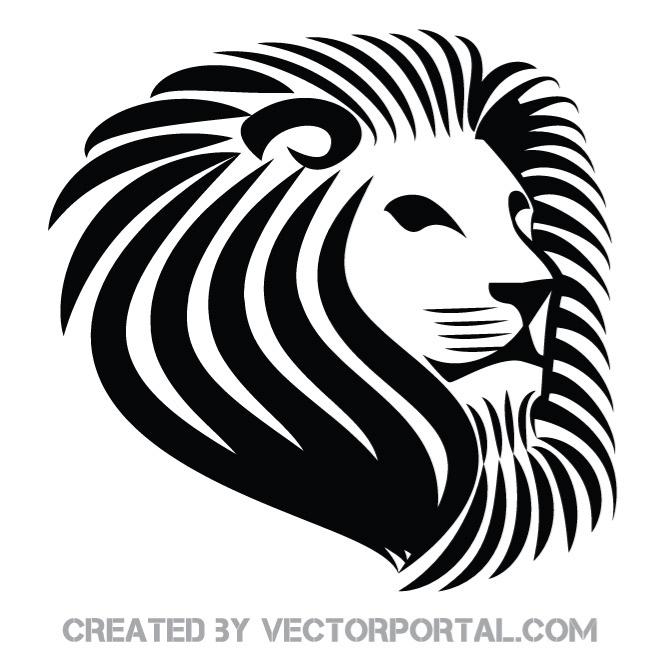 660x660 Lion Stencil Vector Art