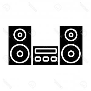 300x300 Stock Photo Retro Radio Stereo Vector Illustration Graphic Design