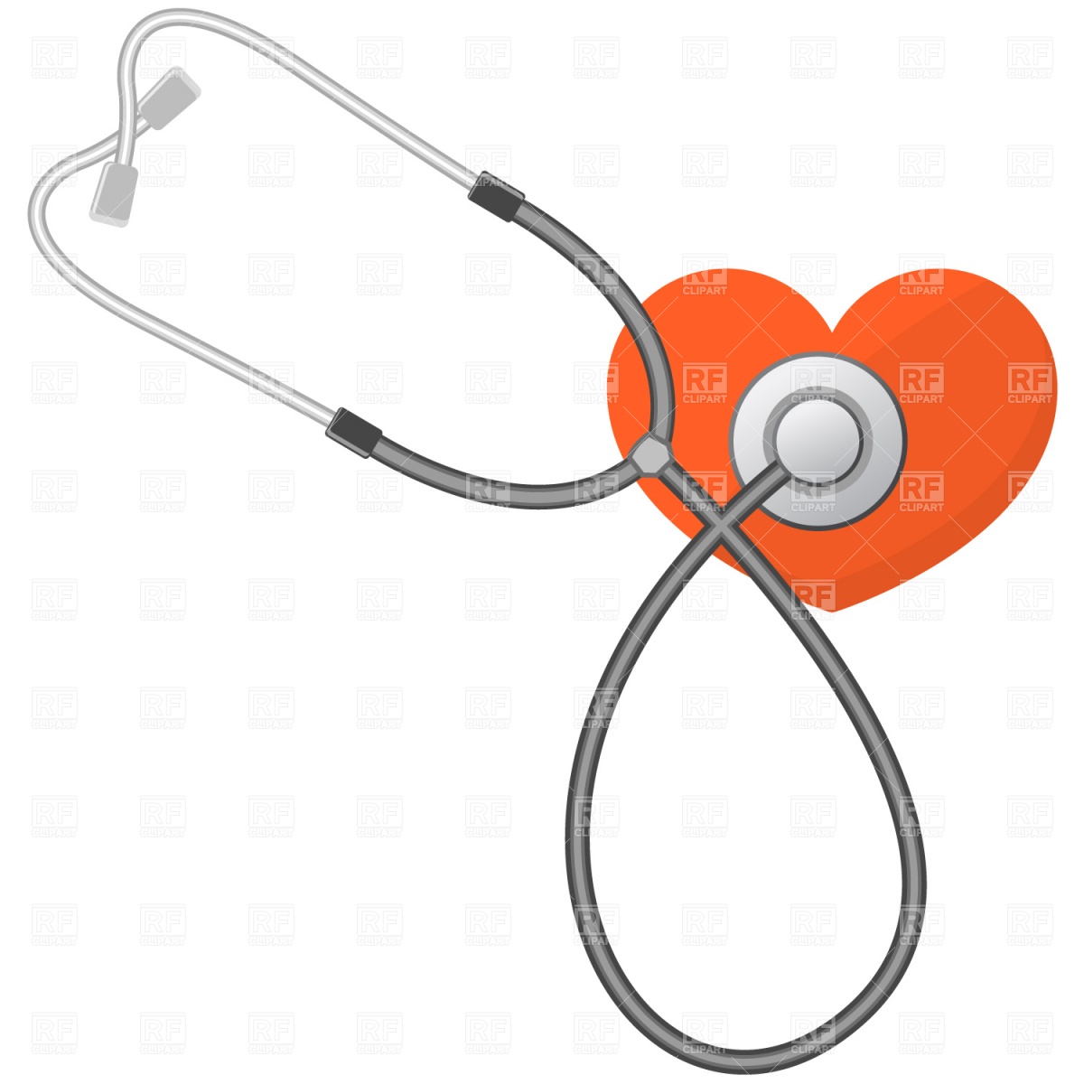 1200x1200 Stethoscope And Heart Vector Image Vector Artwork Of Healthcare