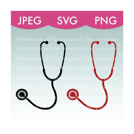 570x570 Stethoscope Vector Image Svg Png Jpeg Nurse Doctor Etsy