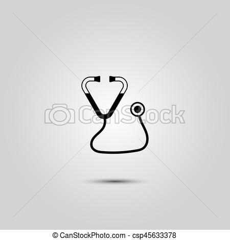 450x470 Stethoscope Vector Icon. Stethoscope Icon Isolated On Background